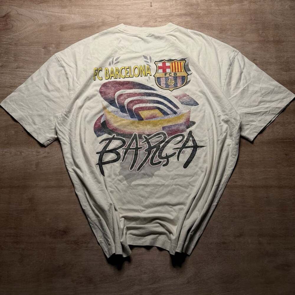 Hollister FC Barcelona XL Faded Graphic T Shirt Barça Soccer Streetwear
